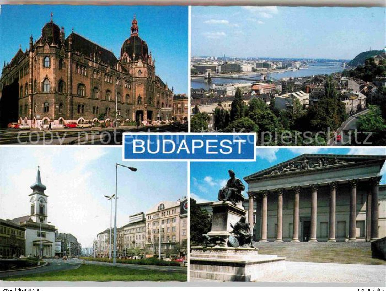 72858157 Budapest Teilansichten Denkmal Gebaeude Panorama Blick Ueber Die Donau  - Hongrie