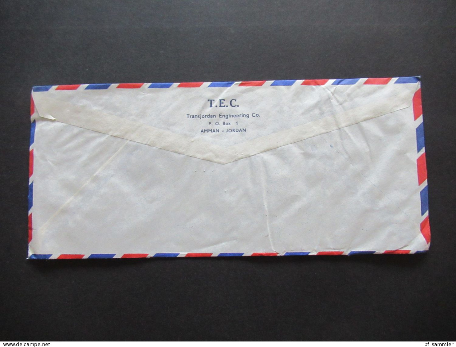 Asien Jordanien Air Mail Luftpost Jordan Tokyo 1964 Firmenumschlag T.E.C. Transjordan Engineering Co. Amman Jordan - Giordania