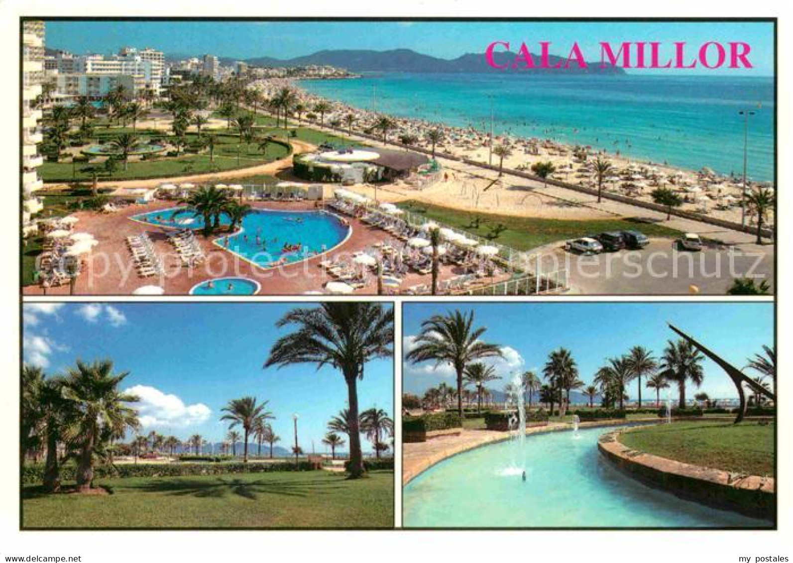 72857397 Cala Millor Mallorca Panorama Palmen Swimmingpool Islas Baleares Spanie - Andere & Zonder Classificatie