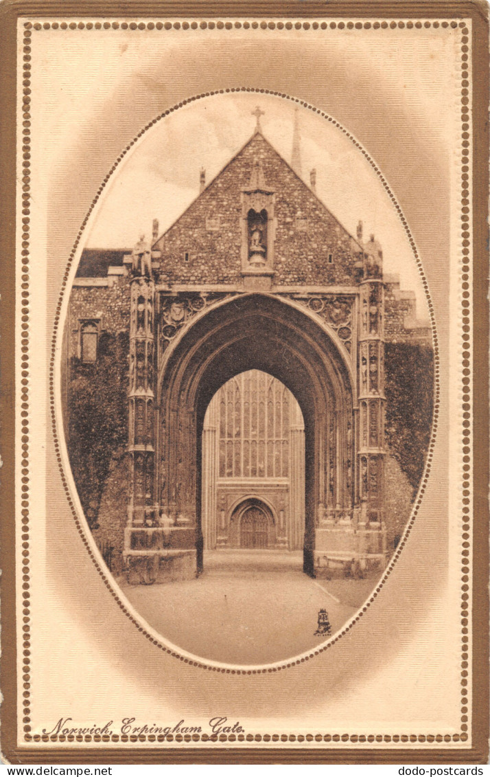 R328767 Norwich Erpingham Gate. Raphael Tuck And Sons Golden Framed Sepia Postca - Monde