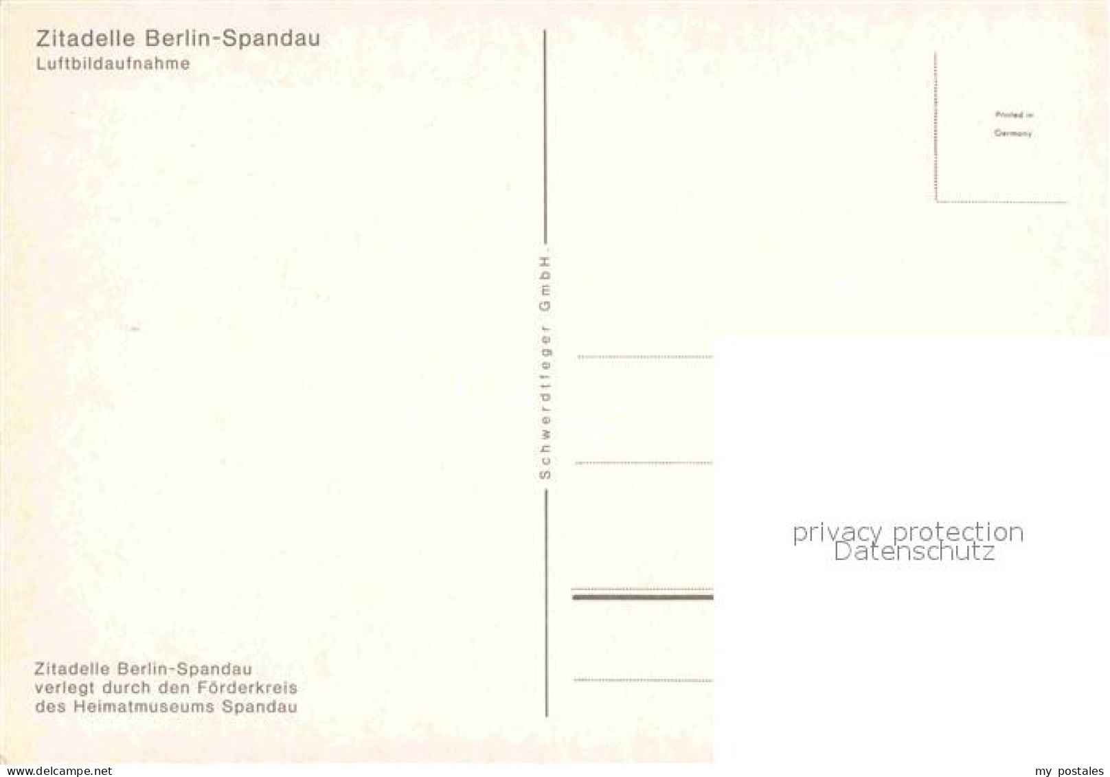 72856958 Spandau Fliegeraufnahme Zitadelle Spandau - Other & Unclassified