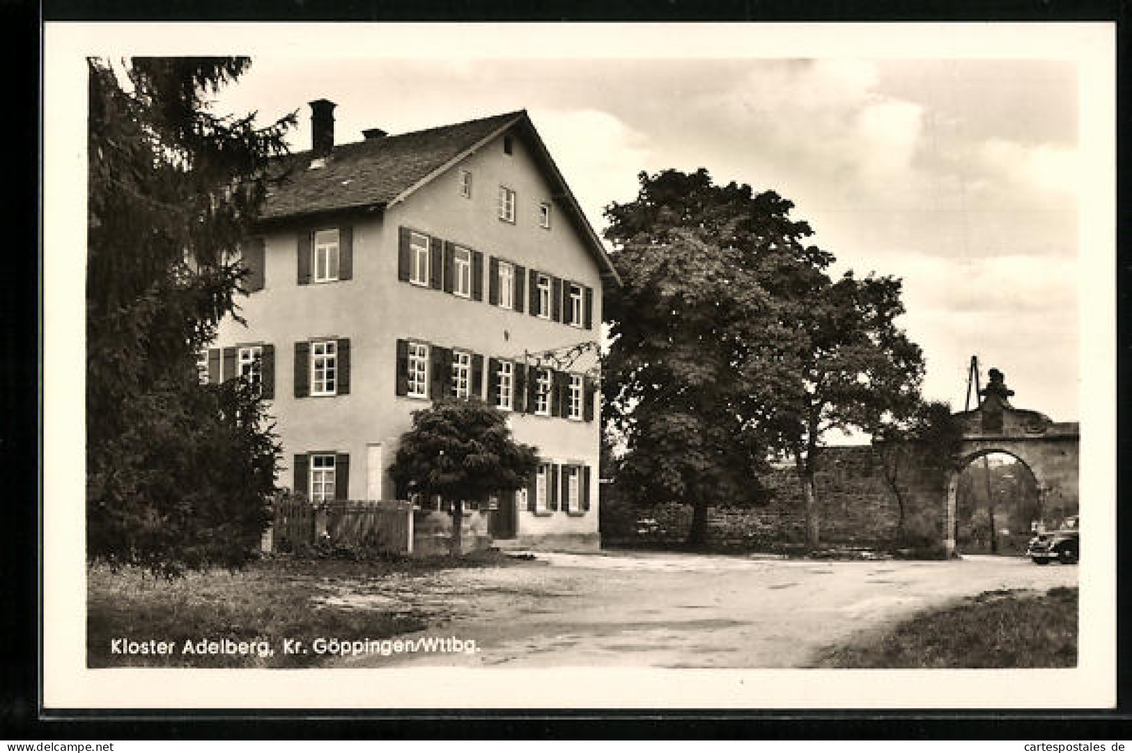 AK Kloster Adelberg Kr. Göppingen /Württ., Gasthaus U. Pension Zum Rössle  - Göppingen