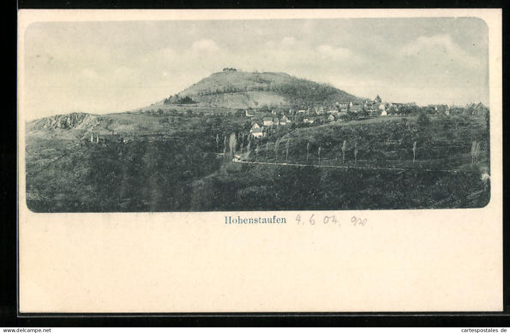 AK Hohenstaufen, Ortsansicht Mit Dem Berg Hohenstaufen  - Other & Unclassified