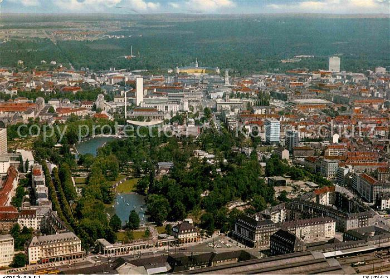 72856903 Karlsruhe Baden Fliegeraufnahme Stadtgarten Und Zoo Karlsruhe - Karlsruhe