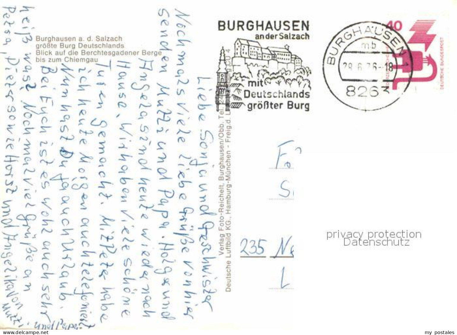 72856833 Burghausen Salzach Fliegeraufnahme  Burghausen - Burghausen
