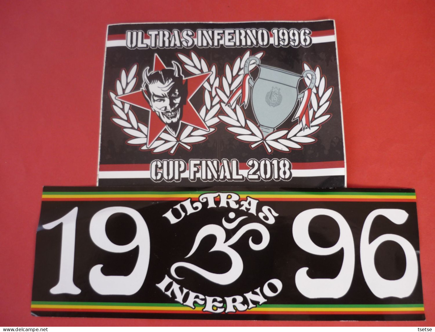 Football / Standard De Liège - 2 Stickers Des Ultras Inferno - Football