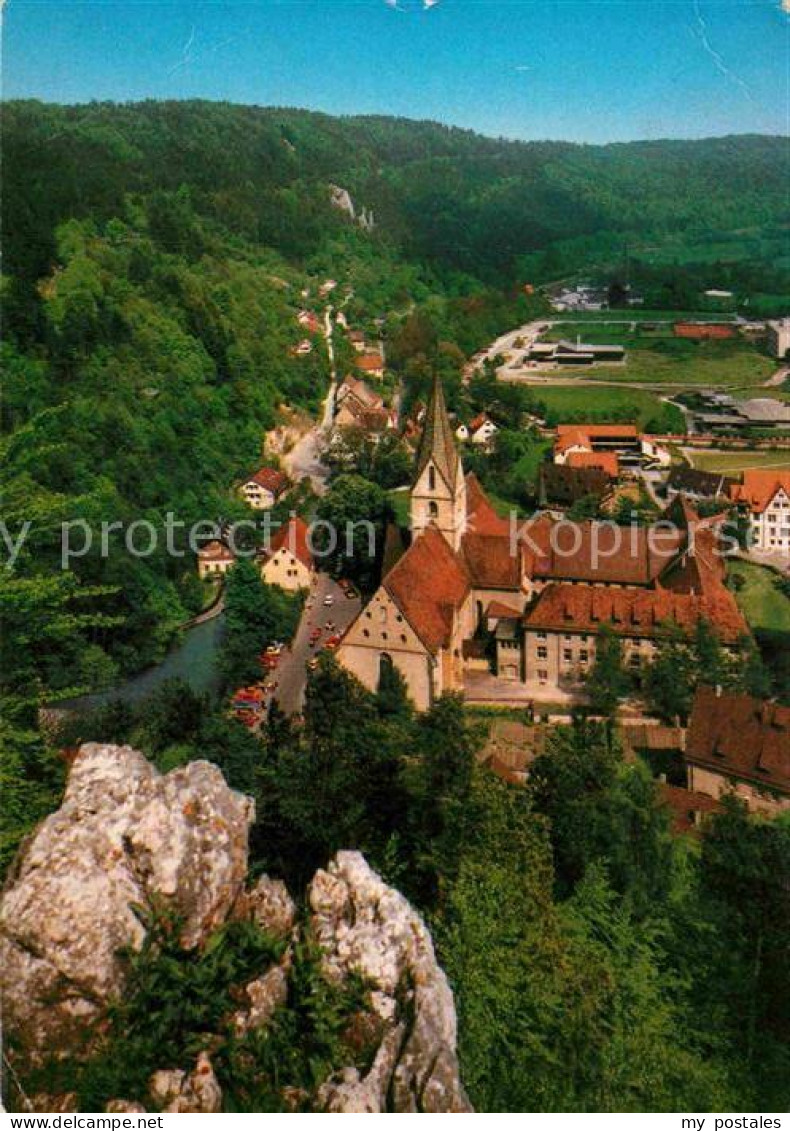 72856711 Blaubeuren Fliegeraufnahme Kloster Und Blautopf Blaubeuren - Blaubeuren