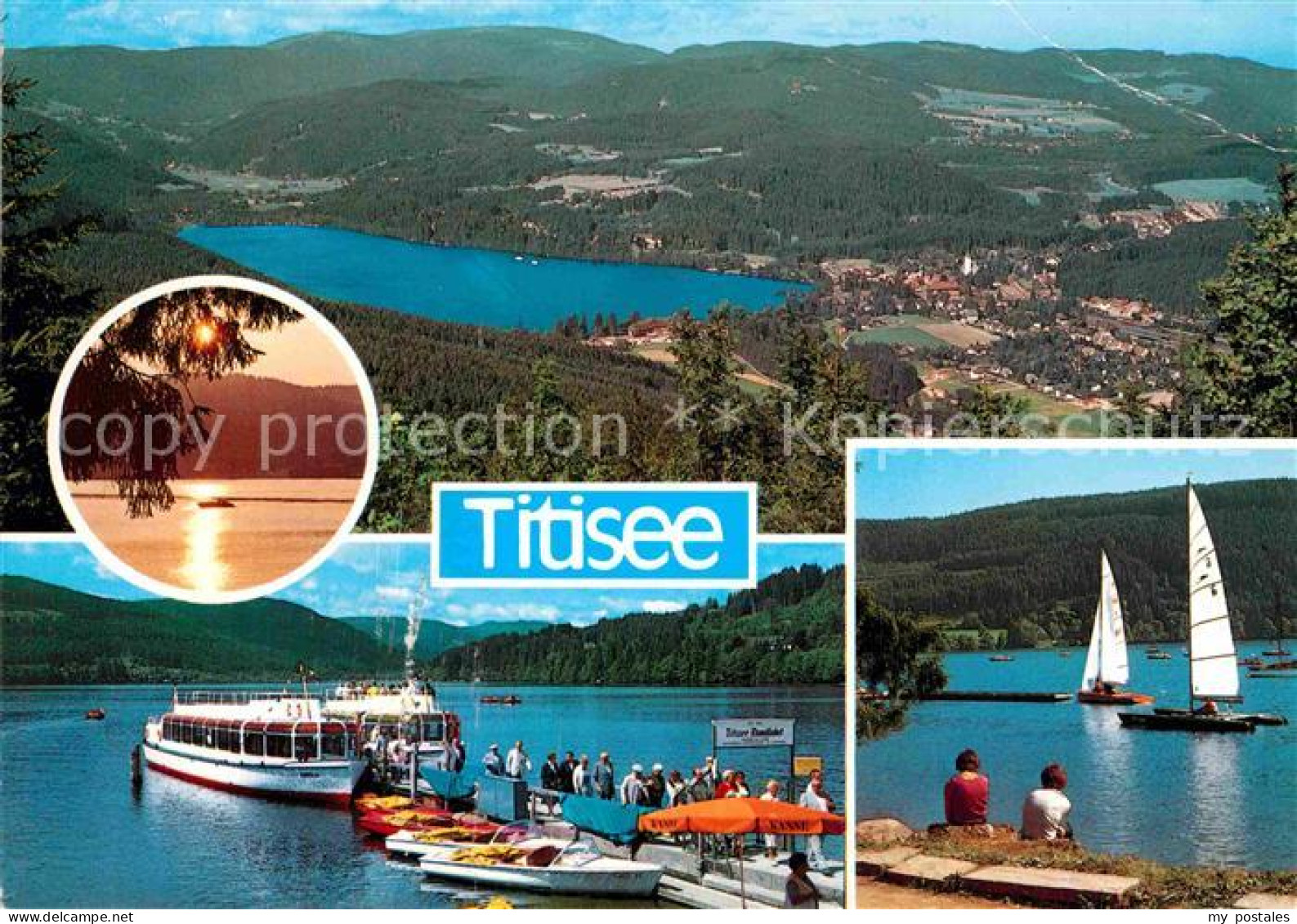 72856436 Titisee Fliegeraufnahme Bootsanlegestelle Segelpartie Titisee - Titisee-Neustadt