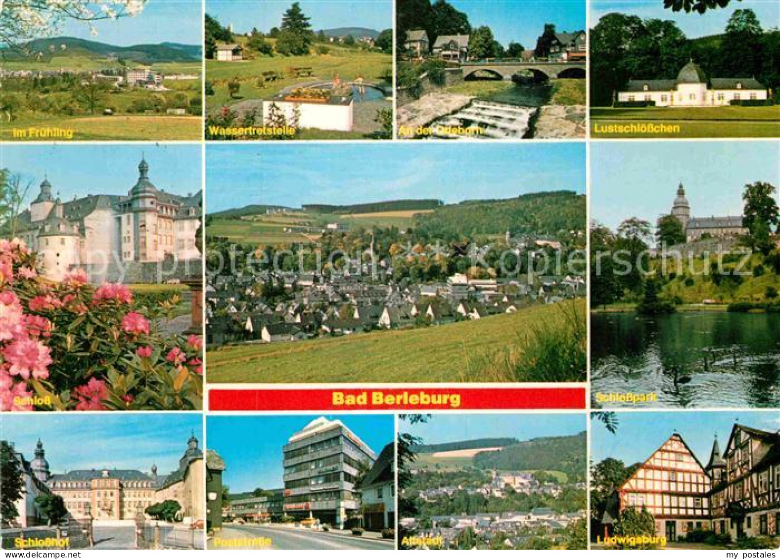 72856321 Bad Berleburg Panorama Wassertretstelle Lustschloesschen Schloss Ortsbl - Bad Berleburg
