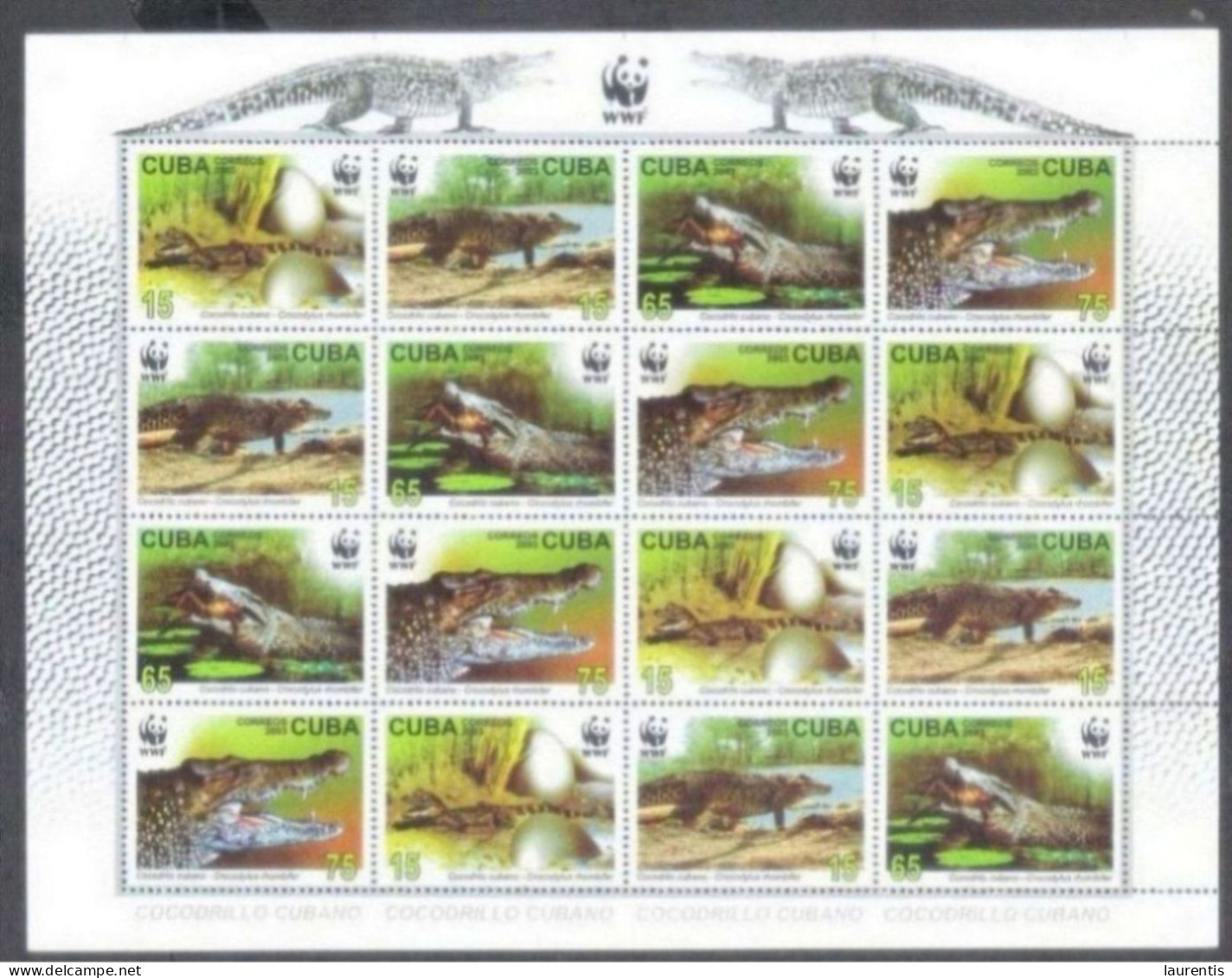 24646  WWF - Crocodiles - Eggs - 2003 Minisheet - MNH - Cb - 3,75 -- - Unused Stamps