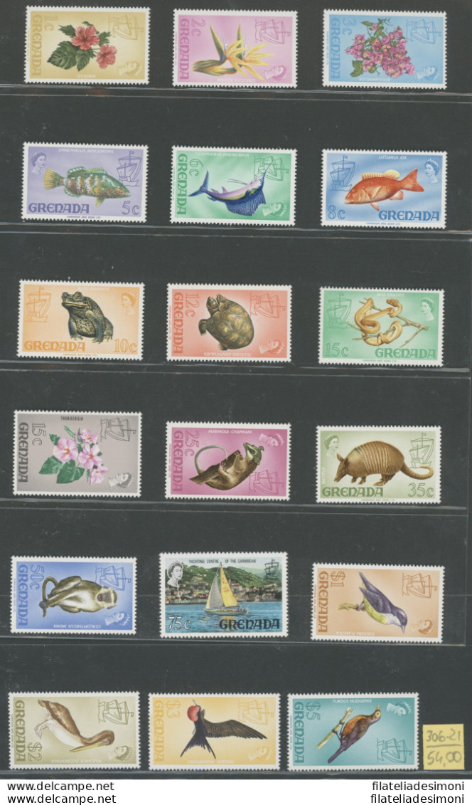 1968 Grenada - Stanley Gibbons N. 306-21 - Serie Di 18 Valori - MNH** - Other & Unclassified