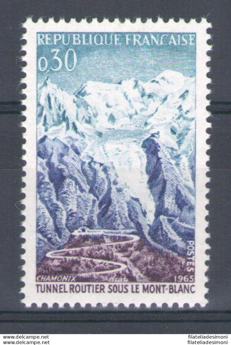 1965 Francia Inaugurazione Traforo Del Monte Bianco 1 Val MNH** - Joint Issues