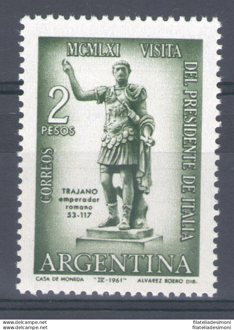 1961 Argentina Visita Del Presidente Gronchi Emissione Congiunta 1 Val. MNH** - Joint Issues