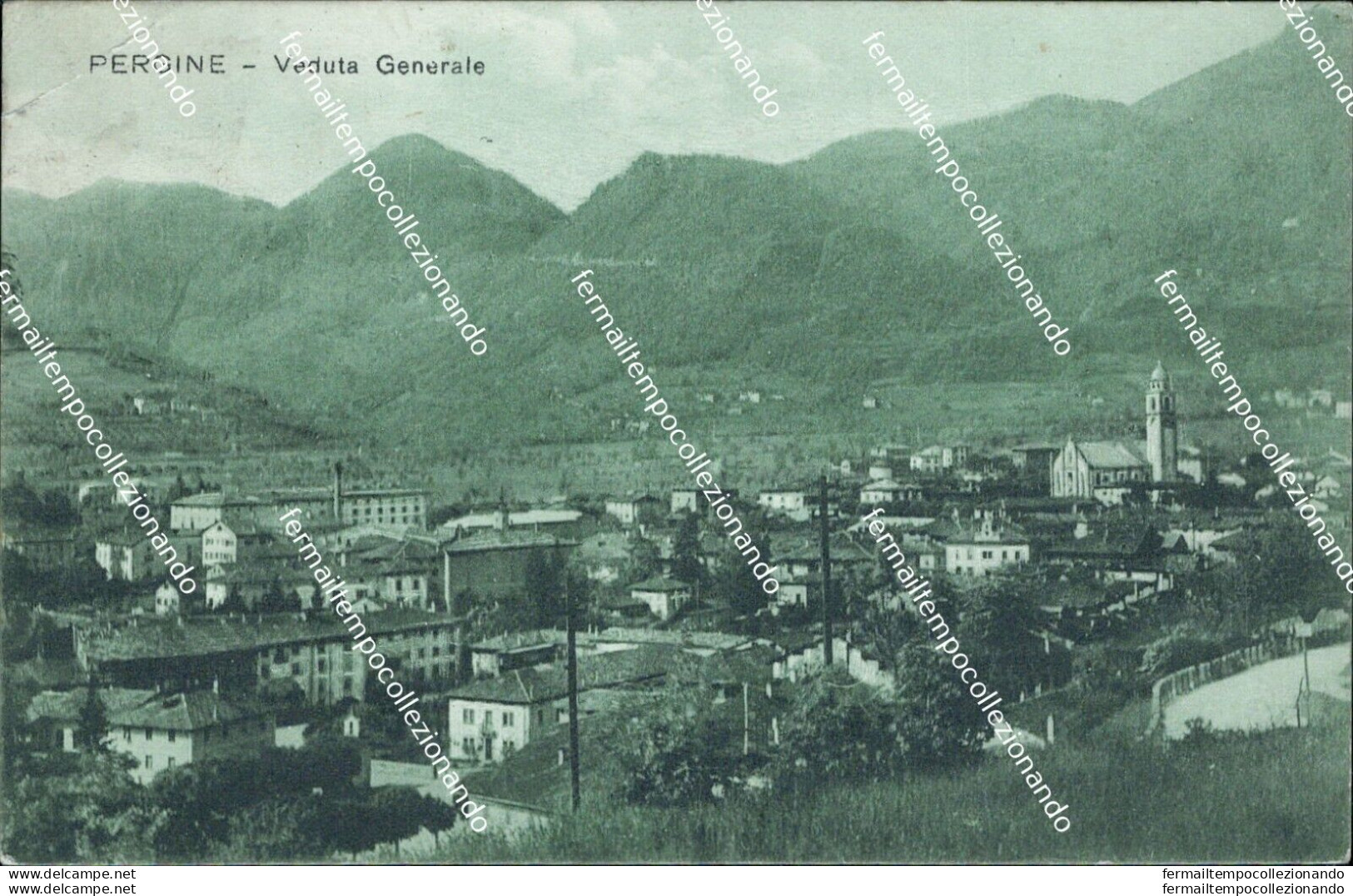 Bf2 Cartolina Pergine Veduta Generale  1928 Provincia Di Trento - Trento