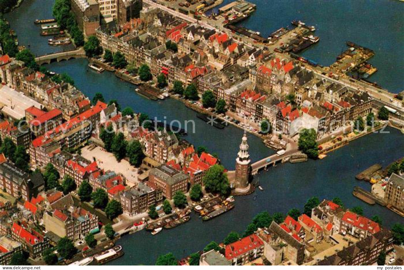 72855972 Amsterdam Niederlande Montelbaanturm Und Umgebung Fliegeraufnahme Amste - Other & Unclassified