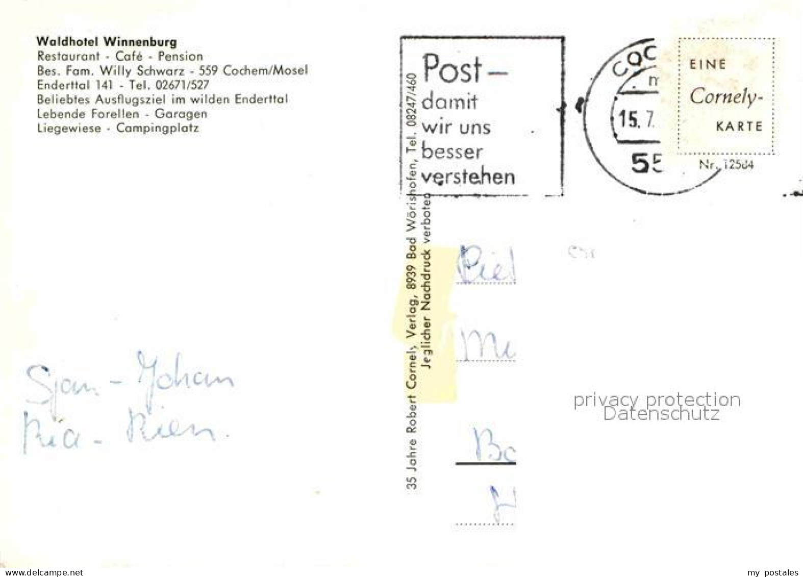 72855875 Cochem Mosel Waldhotel Winnenburg Cochem - Cochem