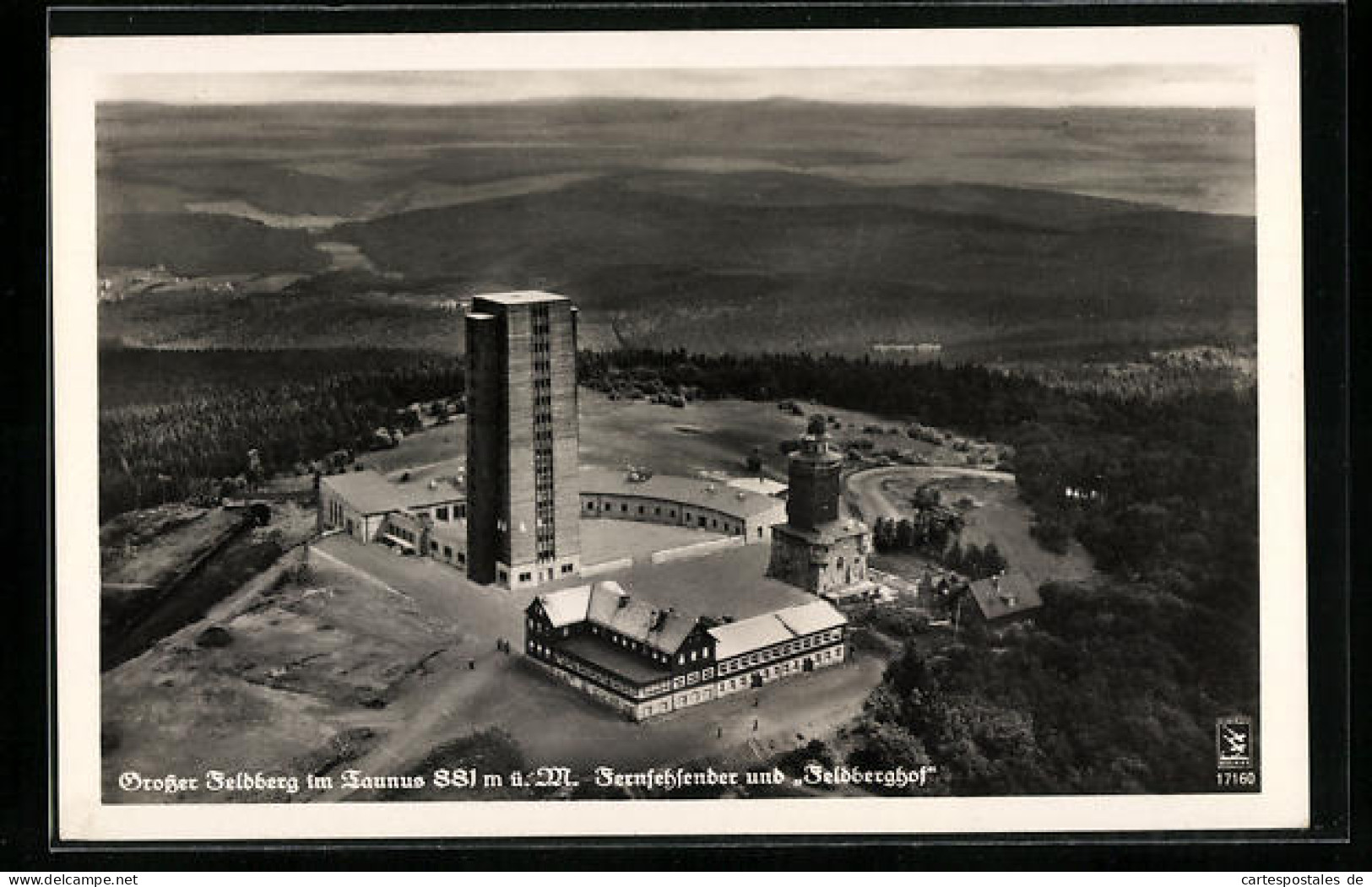 AK Grosser Feldberg Im Taunus, Fernsehsender Und Feldberghof Vom Flugzeug Aus  - Taunus