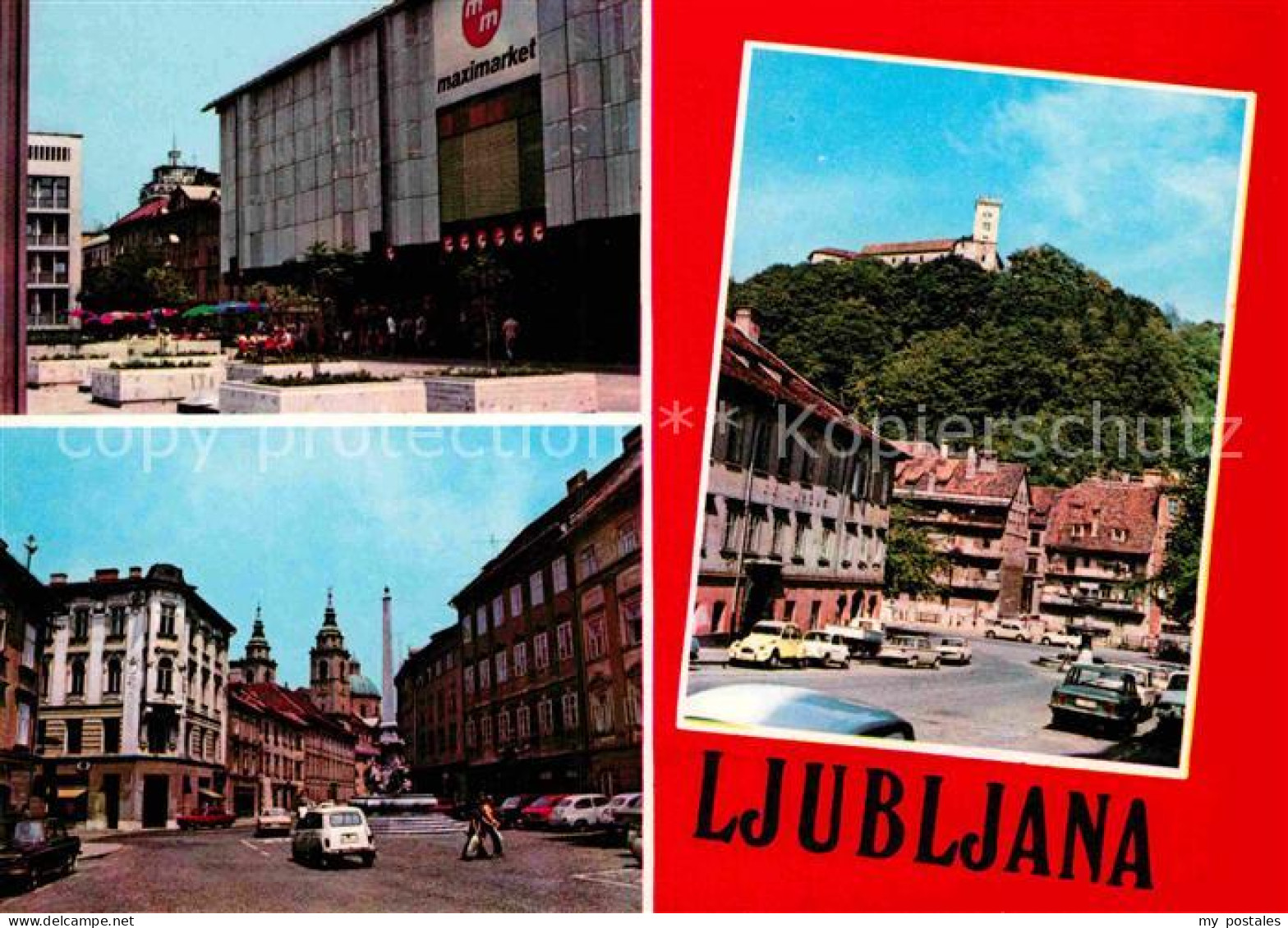 72855740 Ljubljana Maximarket Kirche Platz Schloss Slovenia - Slovénie