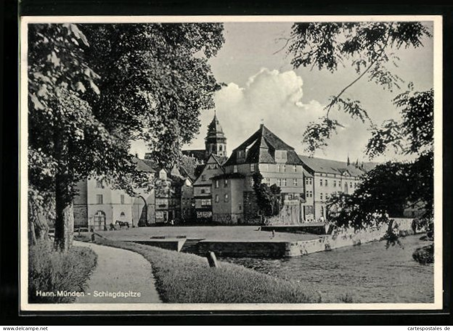 AK Hann. Münden, Schlagsspitze  - Hannoversch Muenden