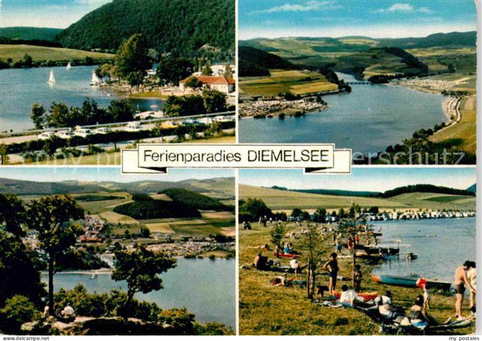 72855706 Diemelsee Badestrand Fliegeraufnahme Gesamtansicht  Diemelsee - Andere & Zonder Classificatie
