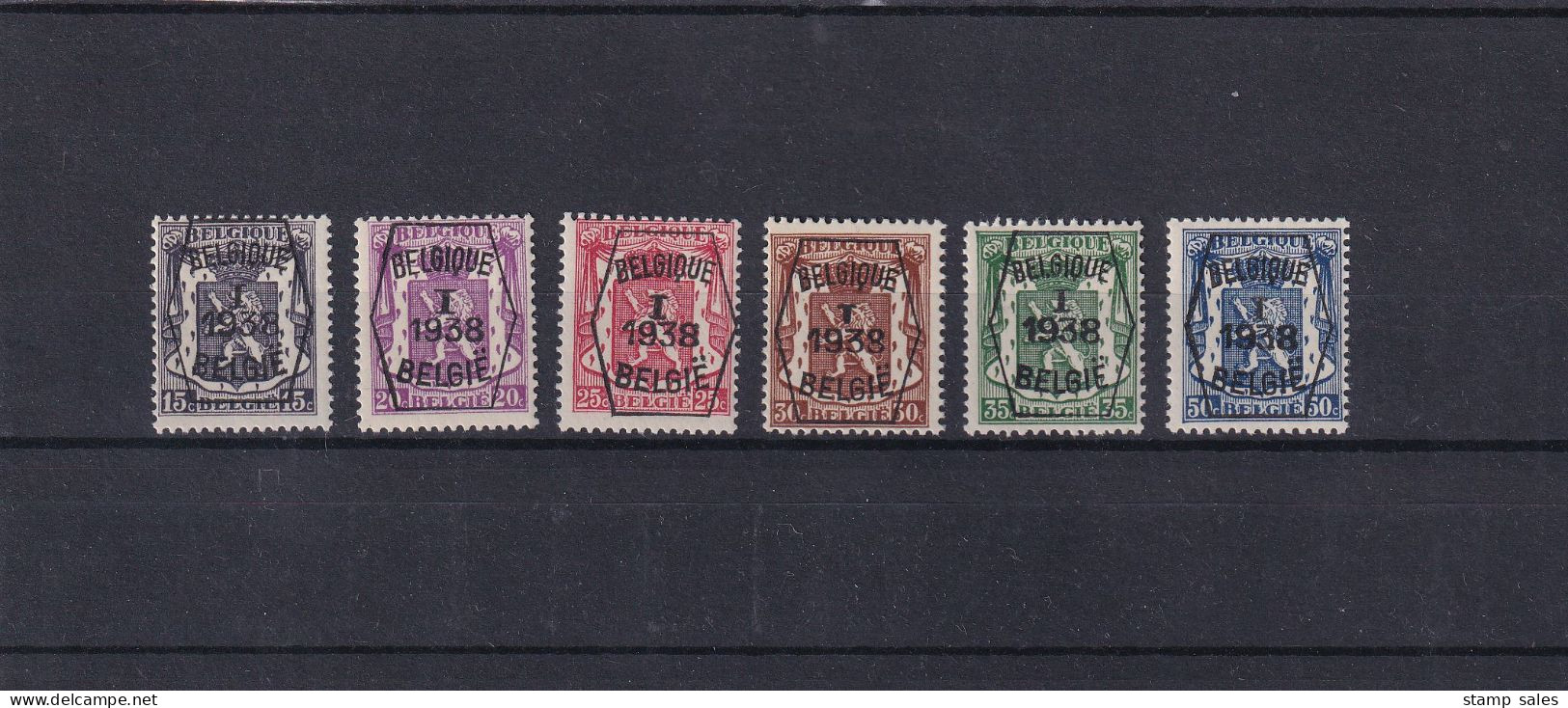 België N°PRE333/PRE338 Klein Staatswapen 1938 MNH ** COB € 260,00 SUPERB - Typos 1936-51 (Kleines Siegel)