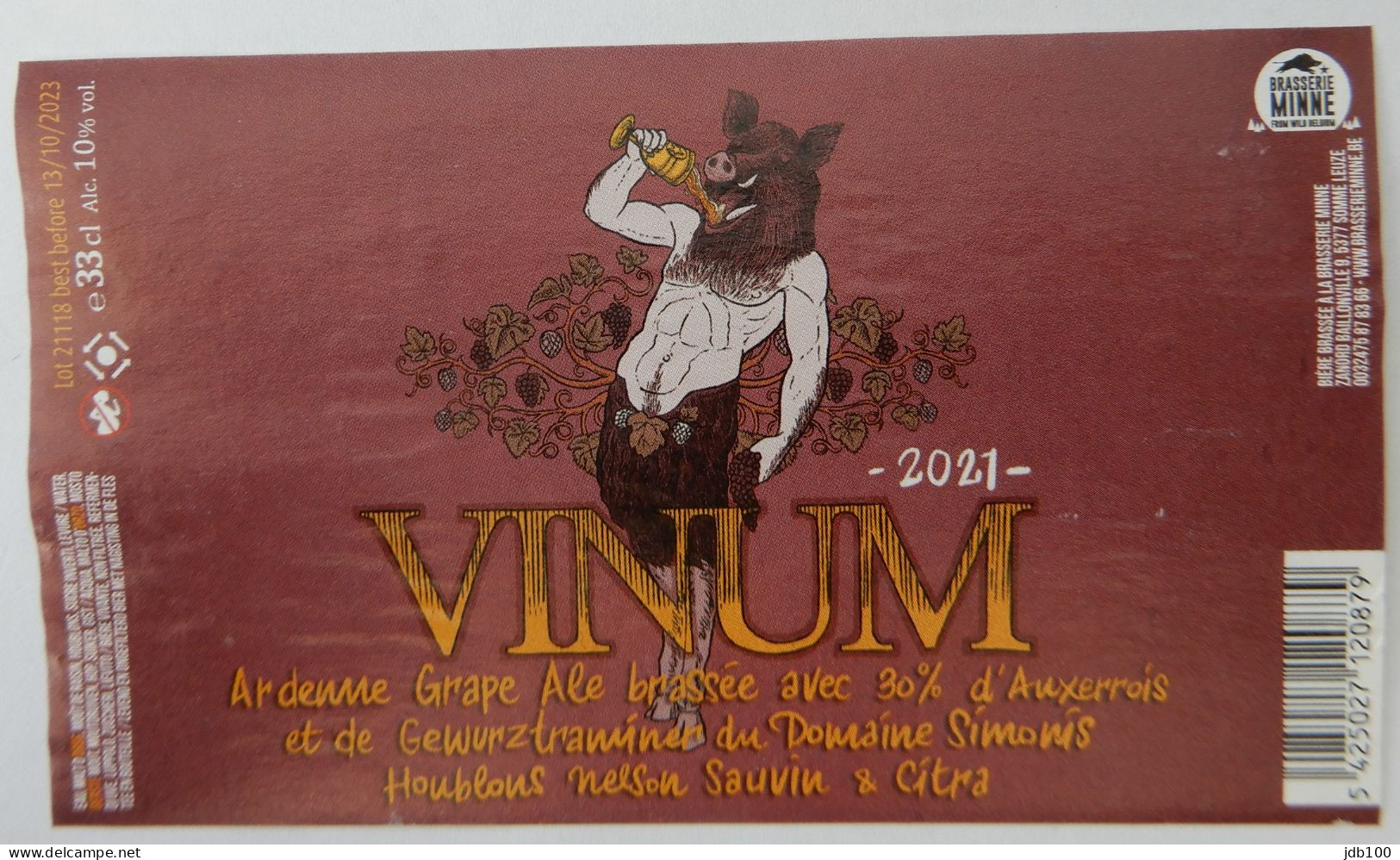 Bier Etiket (7w5), étiquette De Bière, Beer Label, Vivum 2021 Brouwerij Minne - Beer