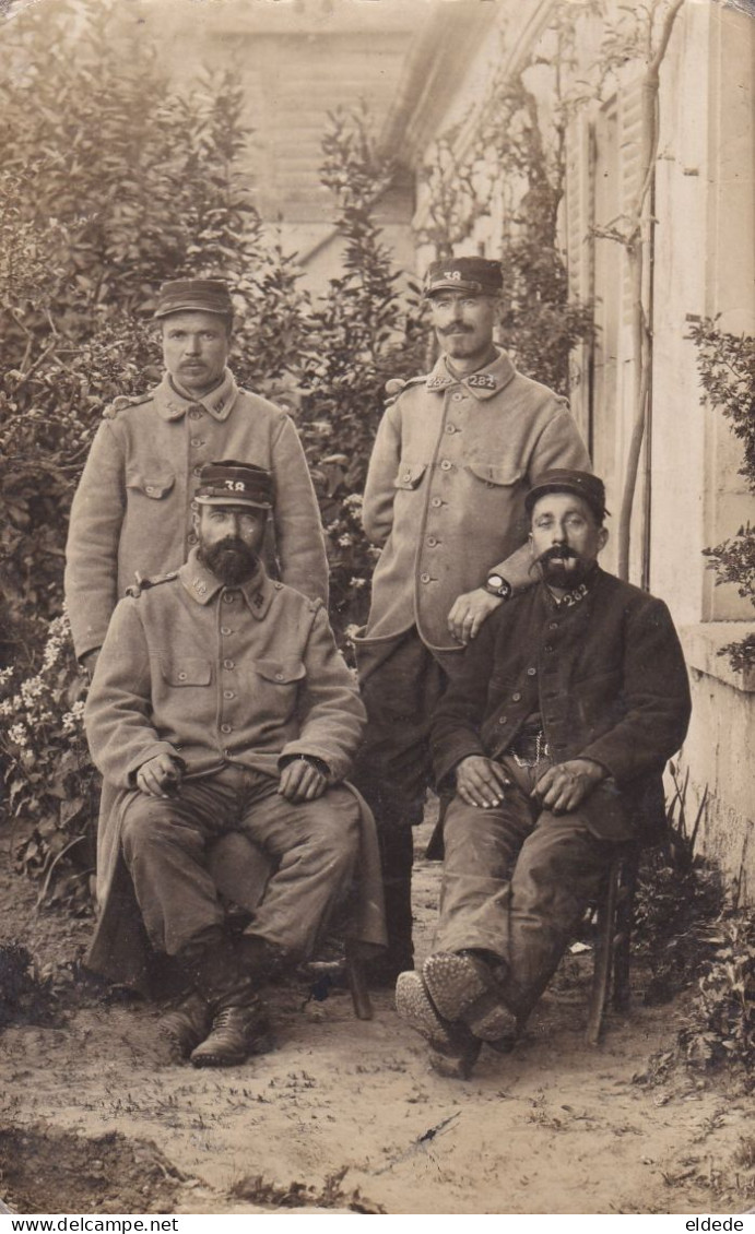 Carte Photo Militaire Poilus Du 282 Eme 38 Eme  Guerre 1914 à Arcy Sainte Restitue Aisne - Autres & Non Classés