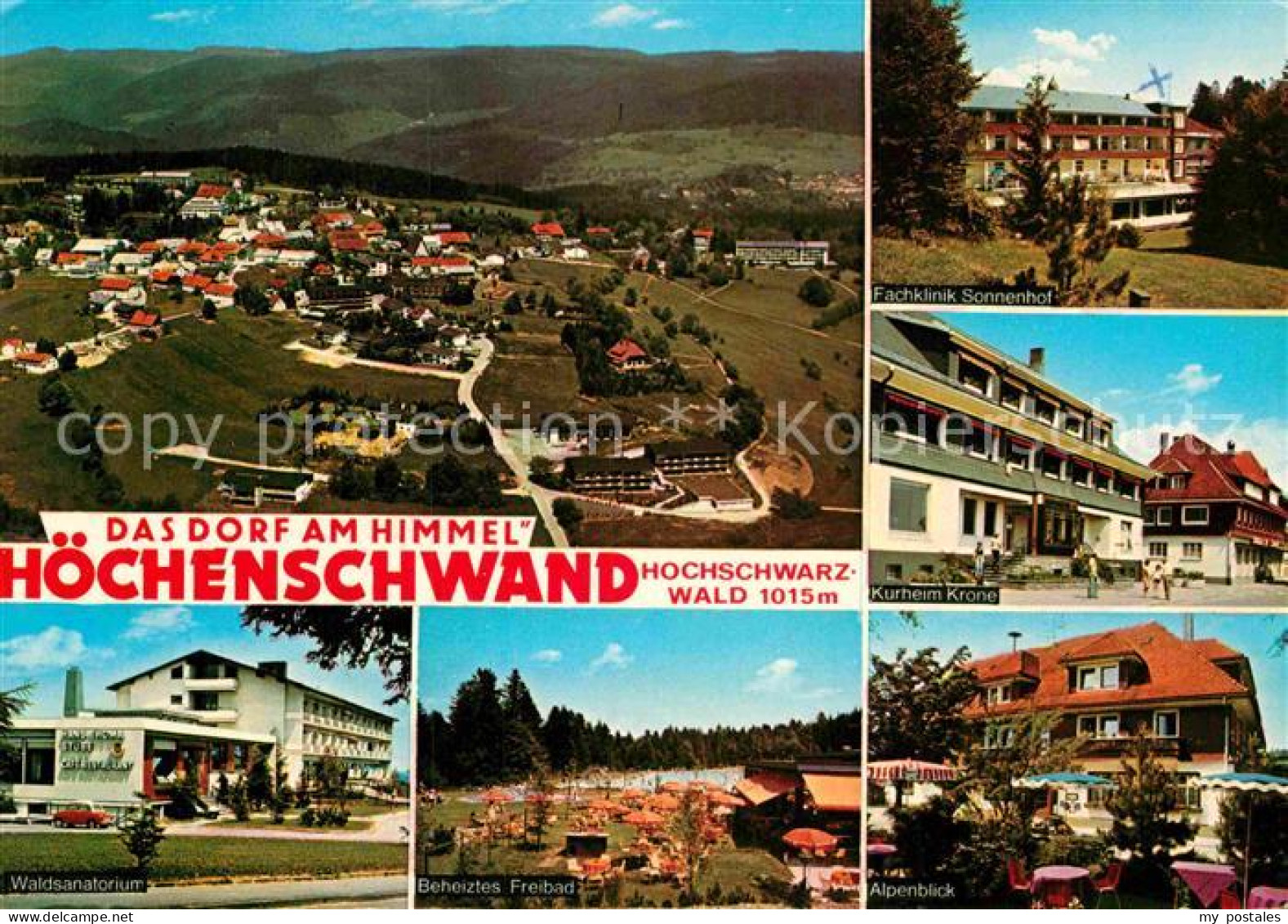 72855502 Hoechenschwand Fliegeraufnahme Kurheim Krone Klinik-Sonnenhof Alpenblic - Höchenschwand