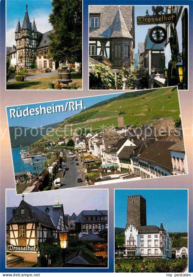 72855370 Ruedesheim Rhein Drosselhof Promenade Drosselhof Schloss Ruedesheim Am  - Ruedesheim A. Rh.