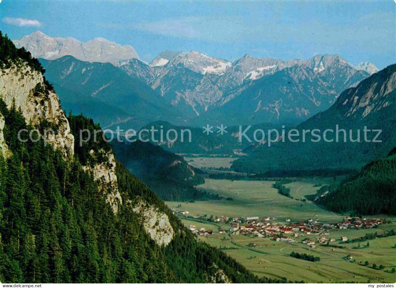 72855343 Vils_Tirol Blick Vom Falkenstein Auf Zugspitze Und Mieminger Hochgebirg - Autres & Non Classés