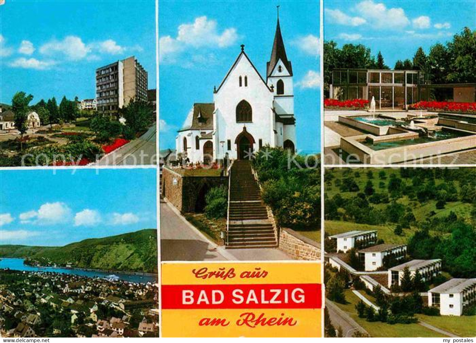 72855325 Bad Salzig Teilansicht Kirche Kurhaus Rhein Panorama Bad Salzig - Boppard