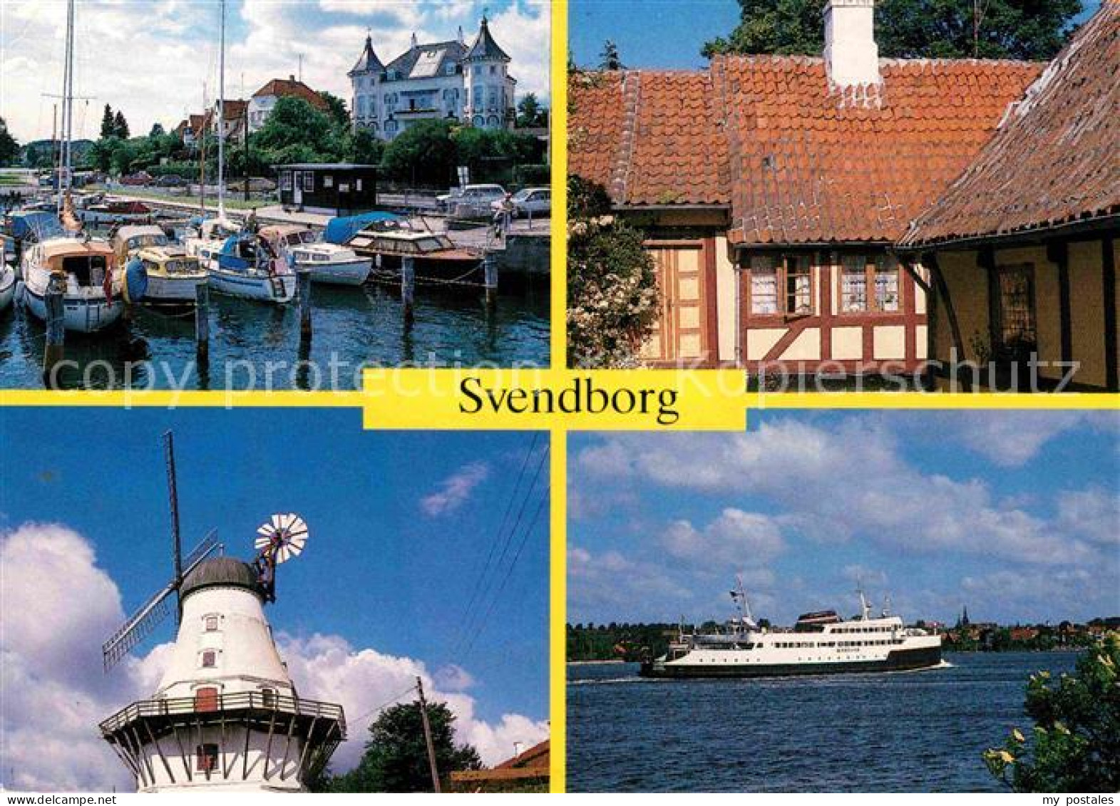 72855235 Svendborg Hafen Windmuehle Faehre Alte Haeuser Svendborg - Danimarca