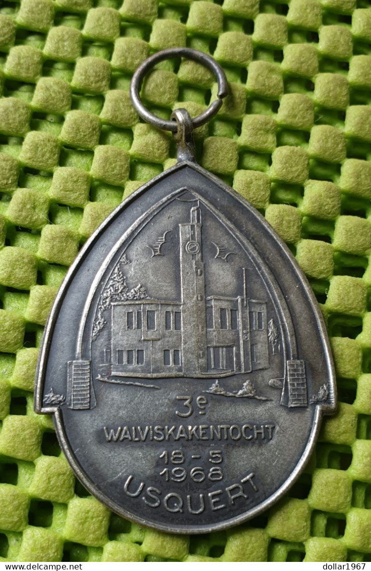 Medaile   :  3e. Walviskakentocht Usquert 18-5-1968 . (Groningen )   -  Original Foto  !!  Medallion  Dutch . - Otros & Sin Clasificación