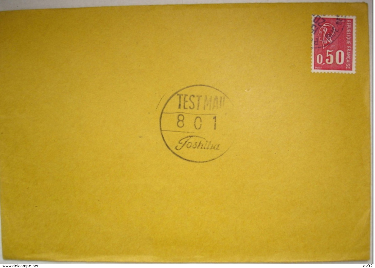 LETTRE ESSAI DE MACHINE A AFFRANCHIR TOSHIBA 801 RARE - Mechanical Postmarks (Other)