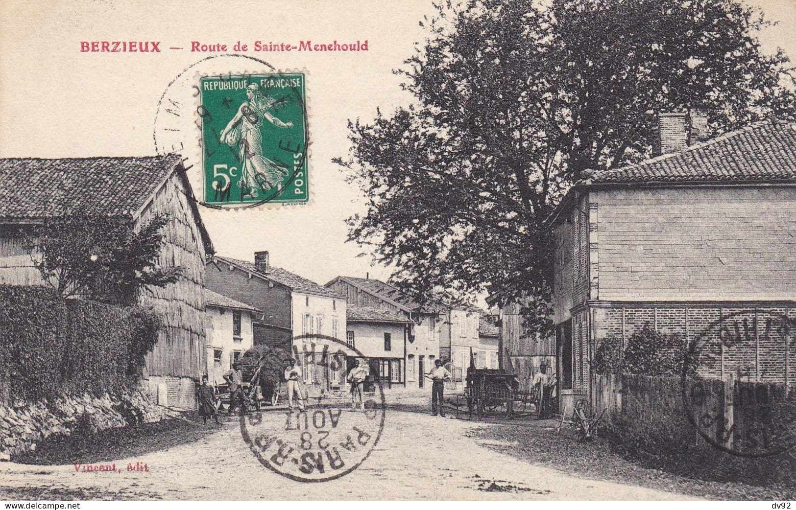 MARNE BERZIEUX ROUTE DE SAINTE MENEHOULD - Sonstige & Ohne Zuordnung