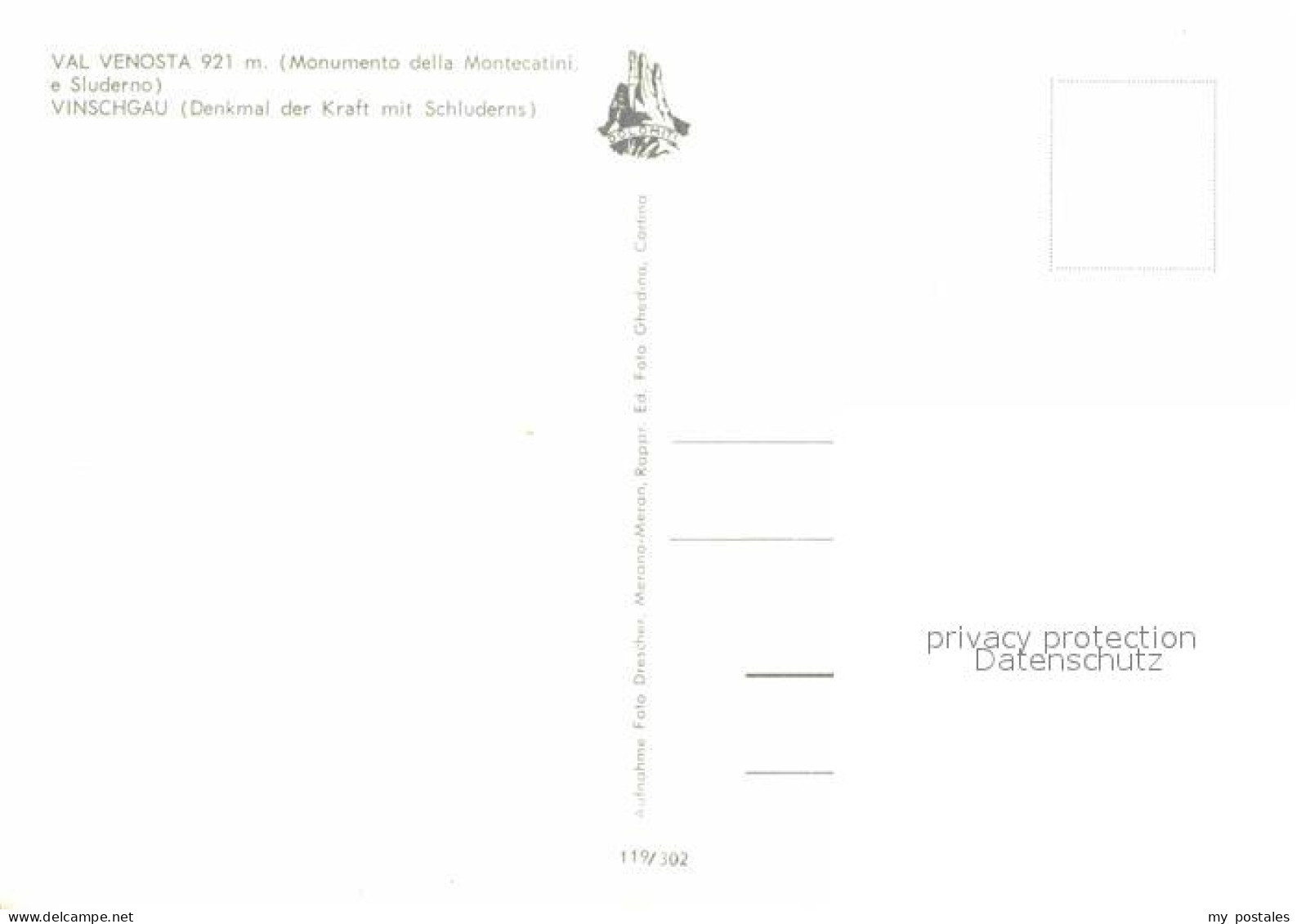 72855106 Vinschgau Val Venosta Denkmal Der Kraft Mit Schluderns  - Sonstige & Ohne Zuordnung