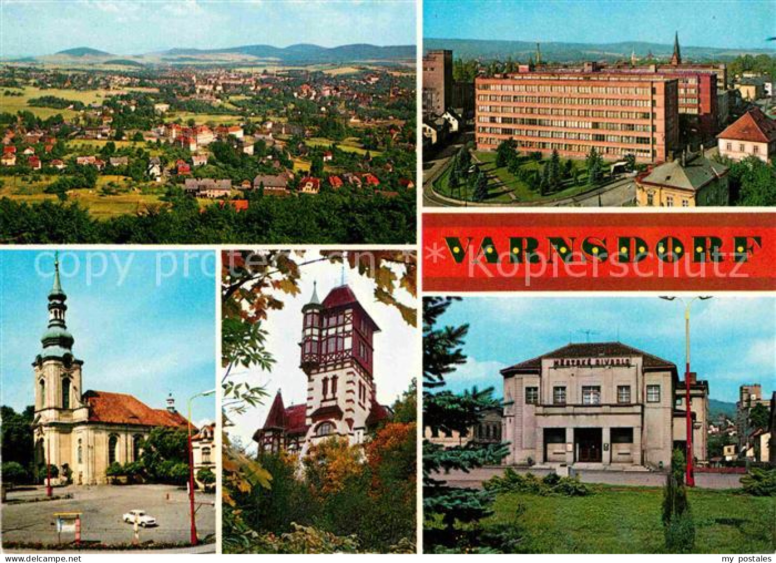 72854667 Varnsdorf Fliegeraufnahme Kirche  Warnsdorf - Czech Republic