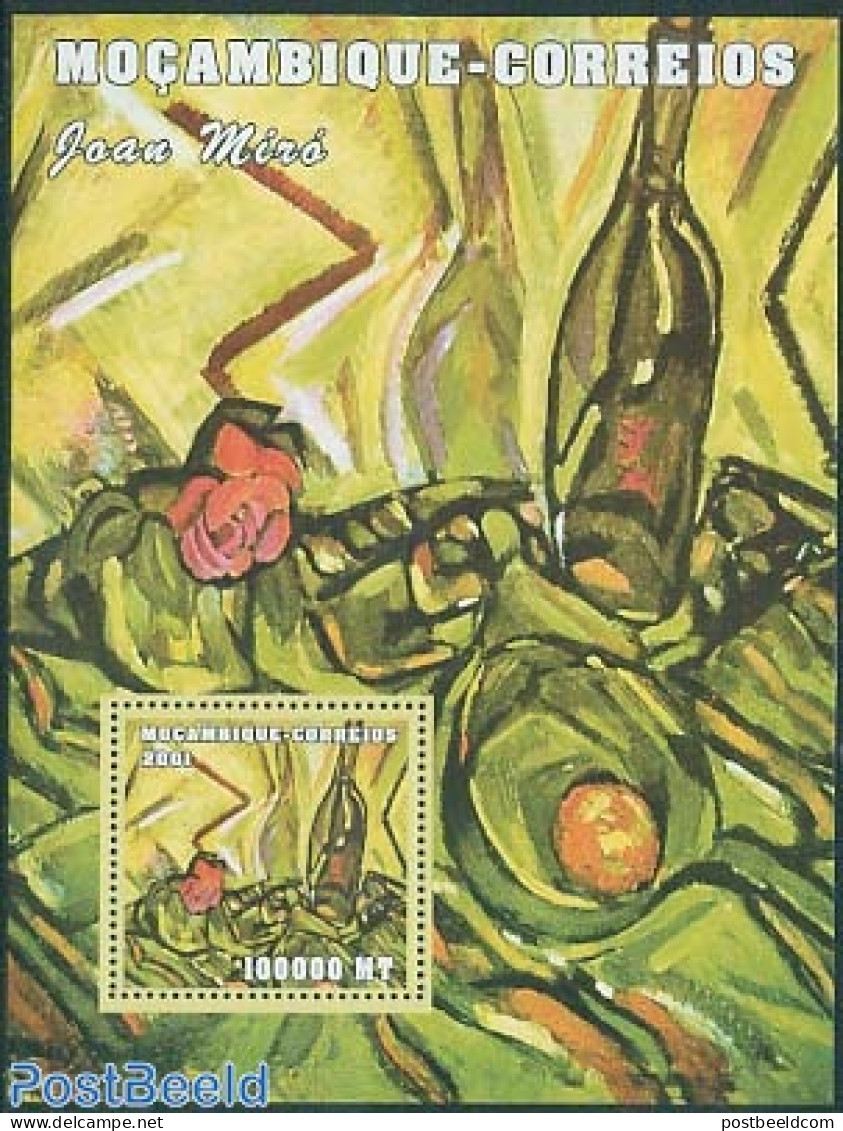 Mozambique 2001 Paintings S/s, Joan Miro, Mint NH, Art - Modern Art (1850-present) - Mozambique