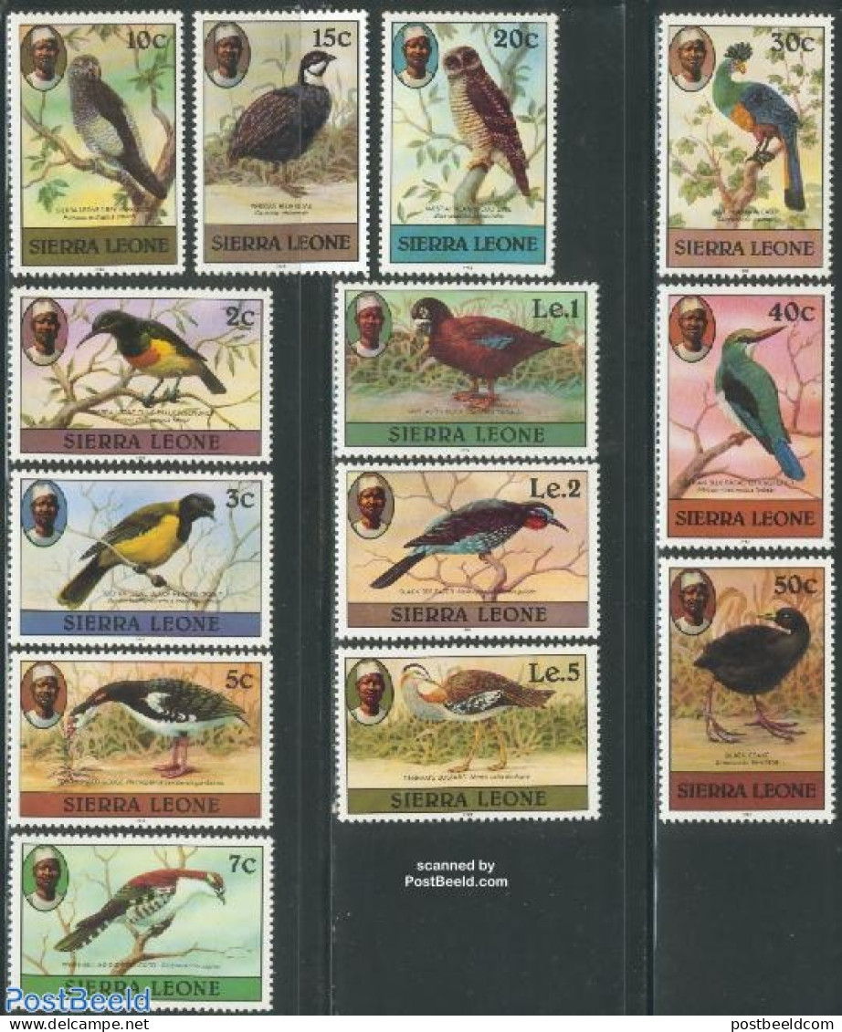 Sierra Leone 1982 Birds 13v (1982 On Stamps), Mint NH, Nature - Birds - Other & Unclassified