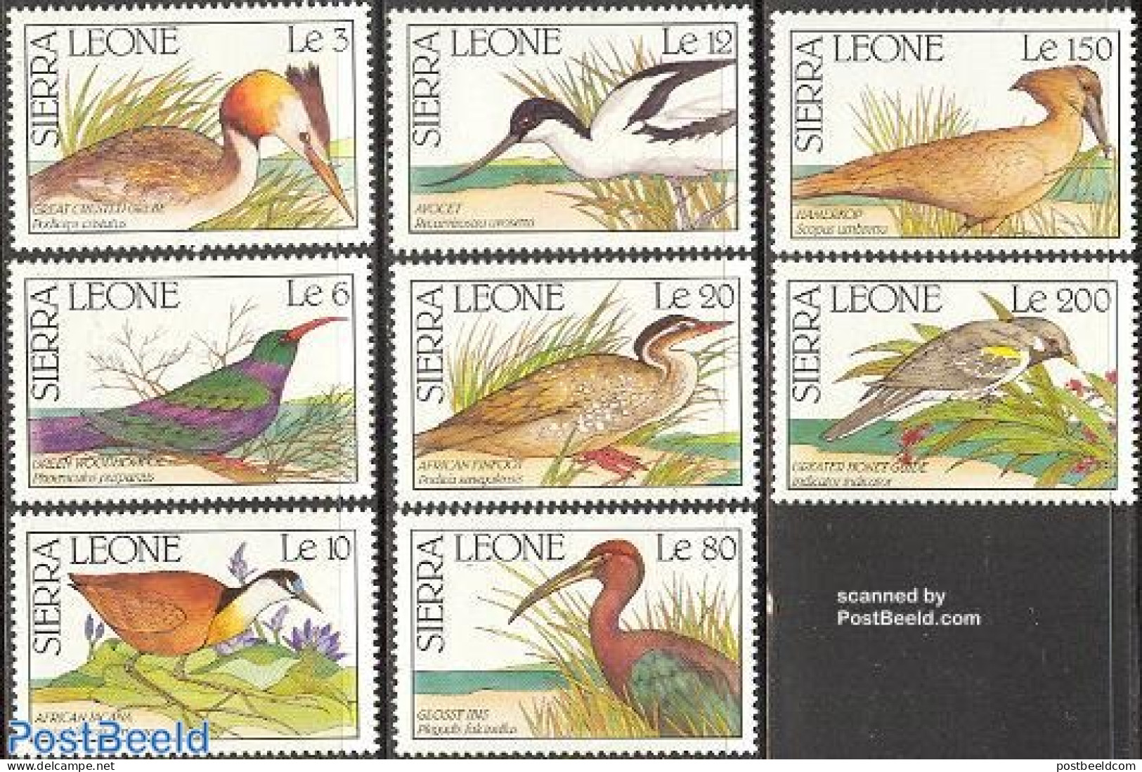 Sierra Leone 1990 Birds 8v, Mint NH, Nature - Birds - Andere & Zonder Classificatie