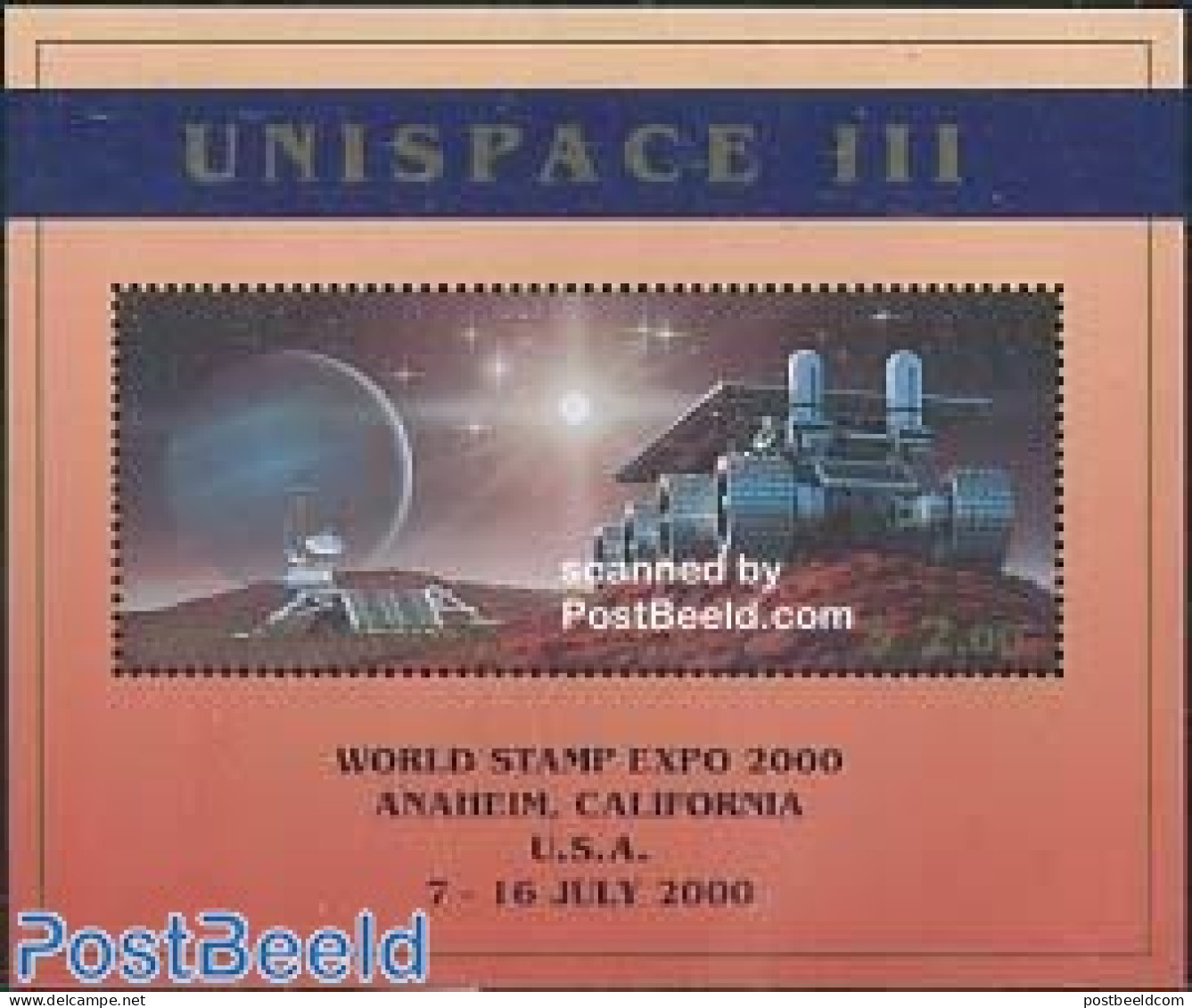 United Nations, New York 2000 Annaheim Stamp Expo S/s, Mint NH, Transport - Space Exploration - Autres & Non Classés
