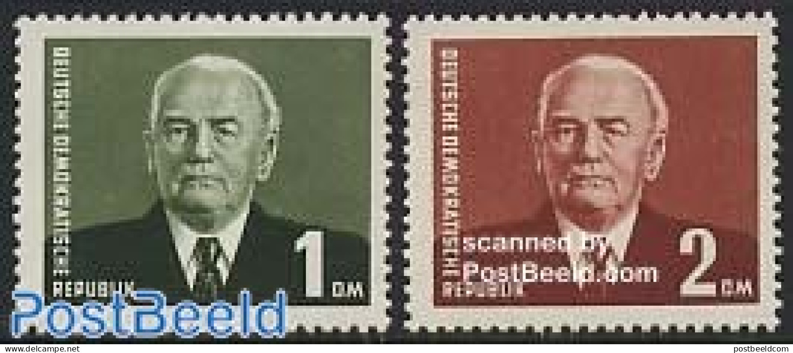 Germany, DDR 1958 Definitives 2v, Mint NH - Unused Stamps