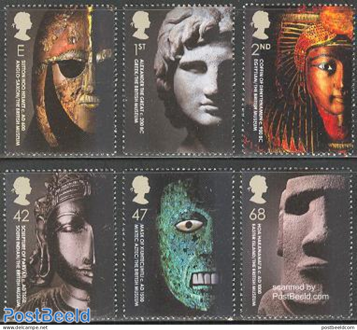 Great Britain 2003 British Museum 6v, Mint NH, History - Archaeology - Art - Museums - Sculpture - Unused Stamps