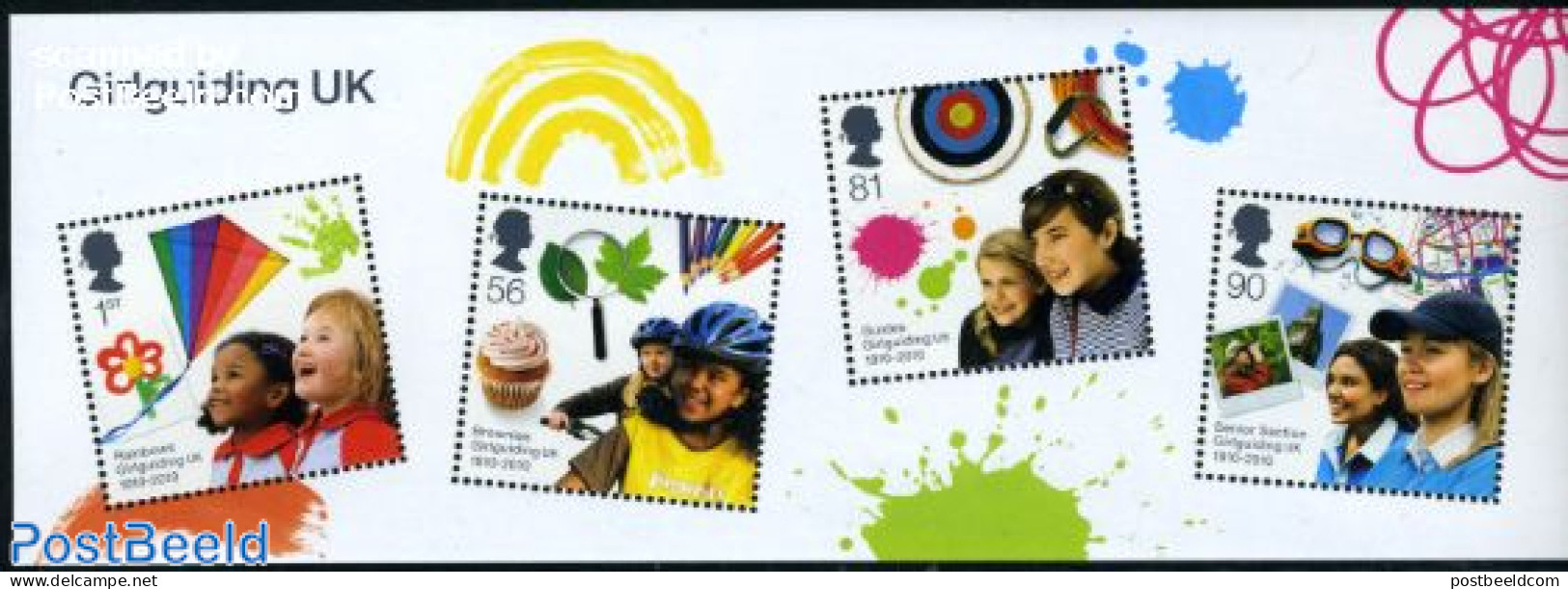 Great Britain 2010 100 Years Girl Guides In UK S/s, Mint NH, Sport - Kiting - Scouting - Nuevos