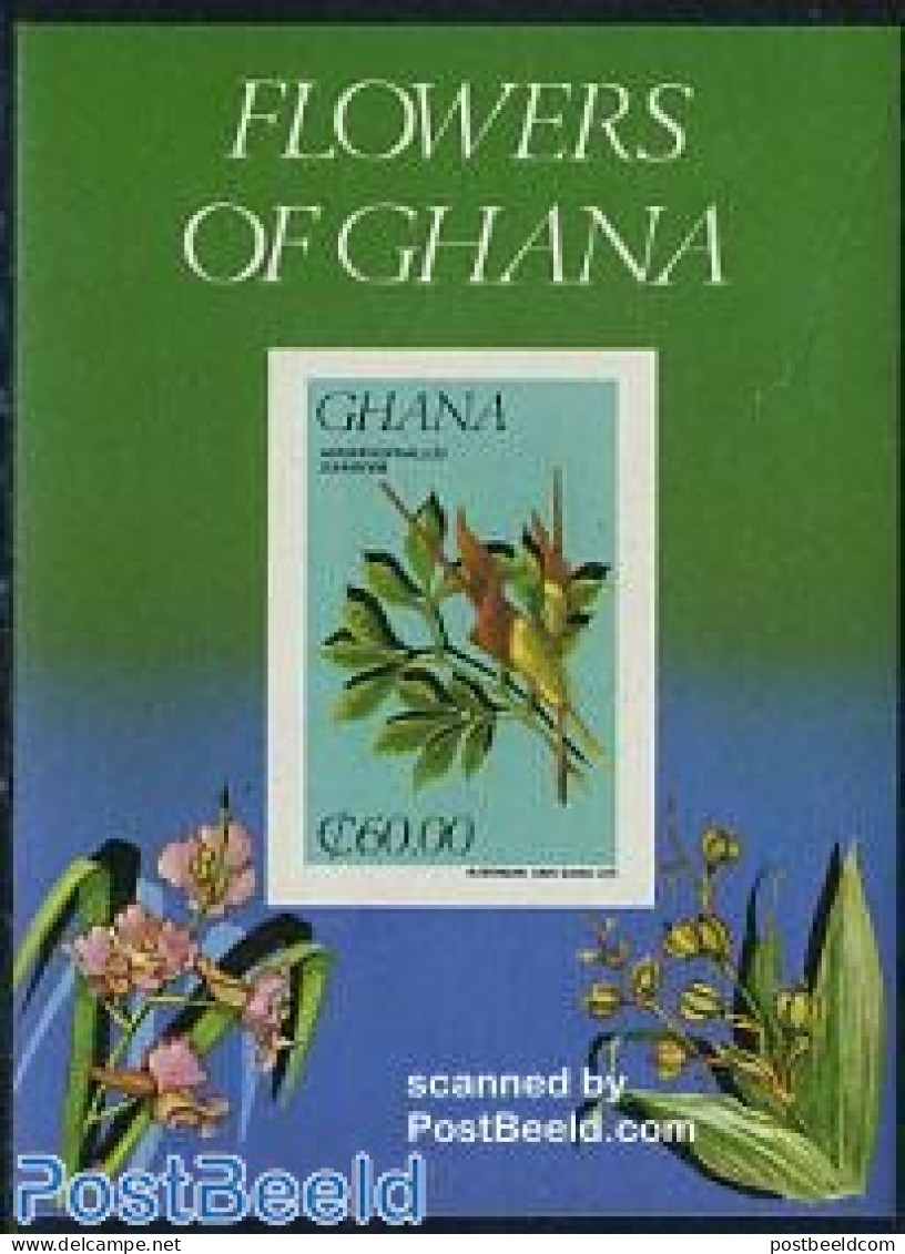 Ghana 1984 Flowers S/s Imperforated, Mint NH, Nature - Flowers & Plants - Andere & Zonder Classificatie