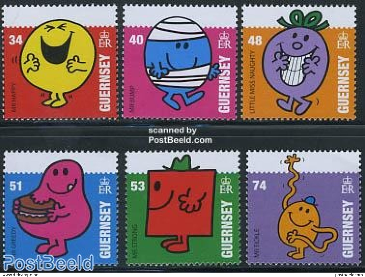 Guernsey 2008 Mr.Men Little Miss 6v, Mint NH, Various - Greetings & Wishing Stamps - Art - Comics (except Disney) - Fumetti