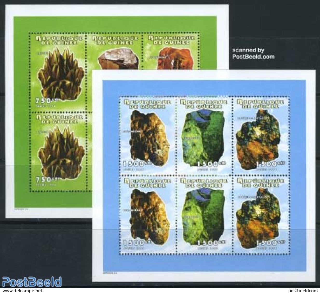 Guinea, Republic 1998 Minerals 12v (2 M/s), Mint NH, History - Geology - Andere & Zonder Classificatie