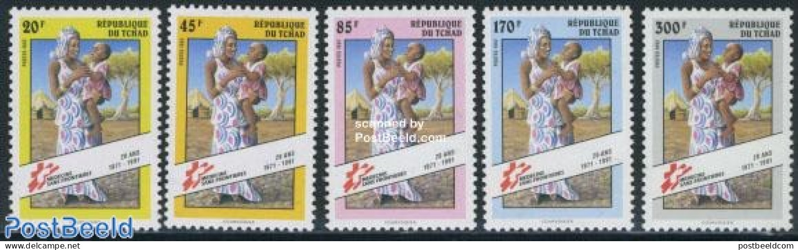 Chad 1992 Docters Without Frontiers 5v, Mint NH, Health - Health - Other & Unclassified