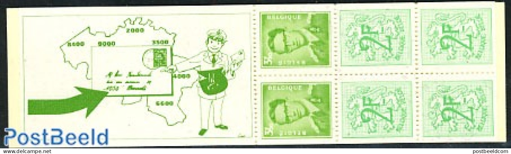 Belgium 1972 Definitives Booklet (2x3, 4x2F), Mint NH, Stamp Booklets - Unused Stamps