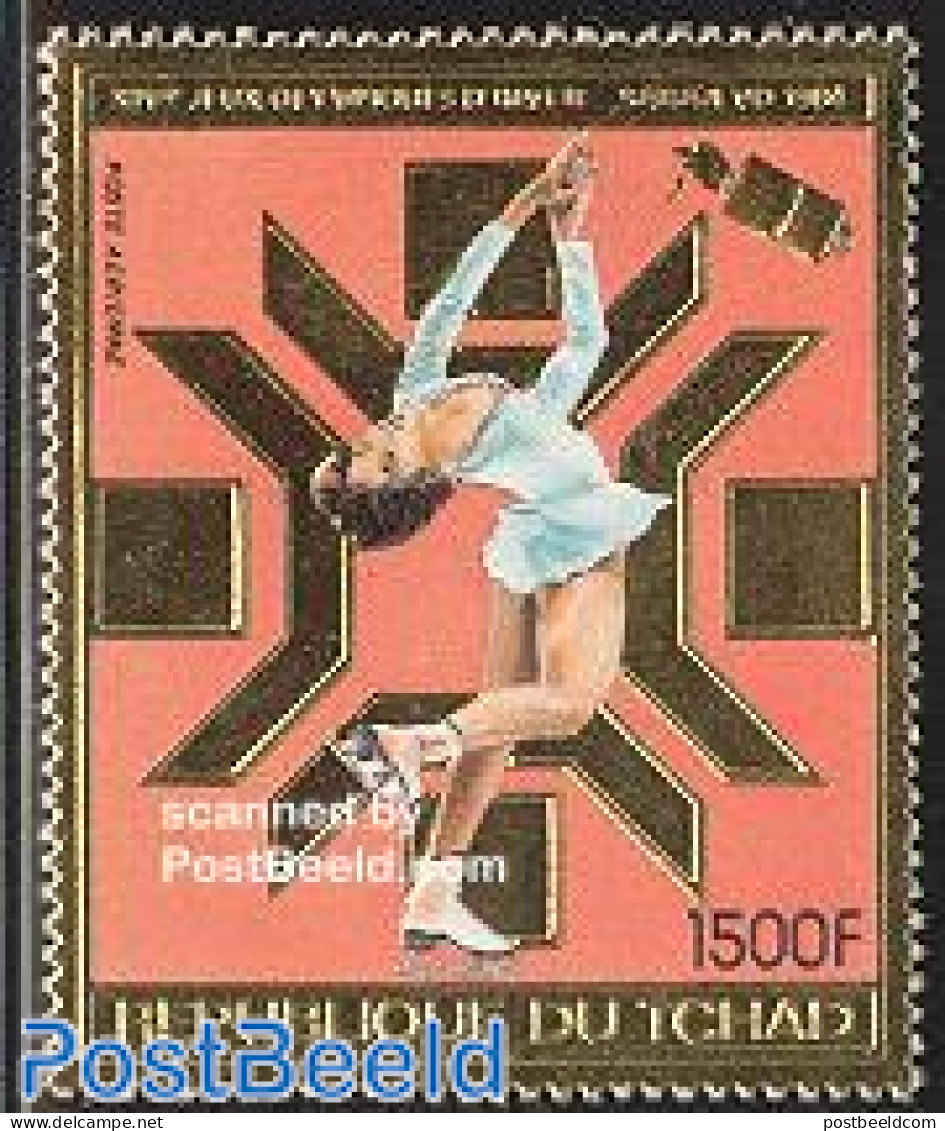 Chad 1983 Olympic Winter Games Sarajevo 1v Gold, Mint NH, Sport - Olympic Winter Games - Skating - Altri & Non Classificati